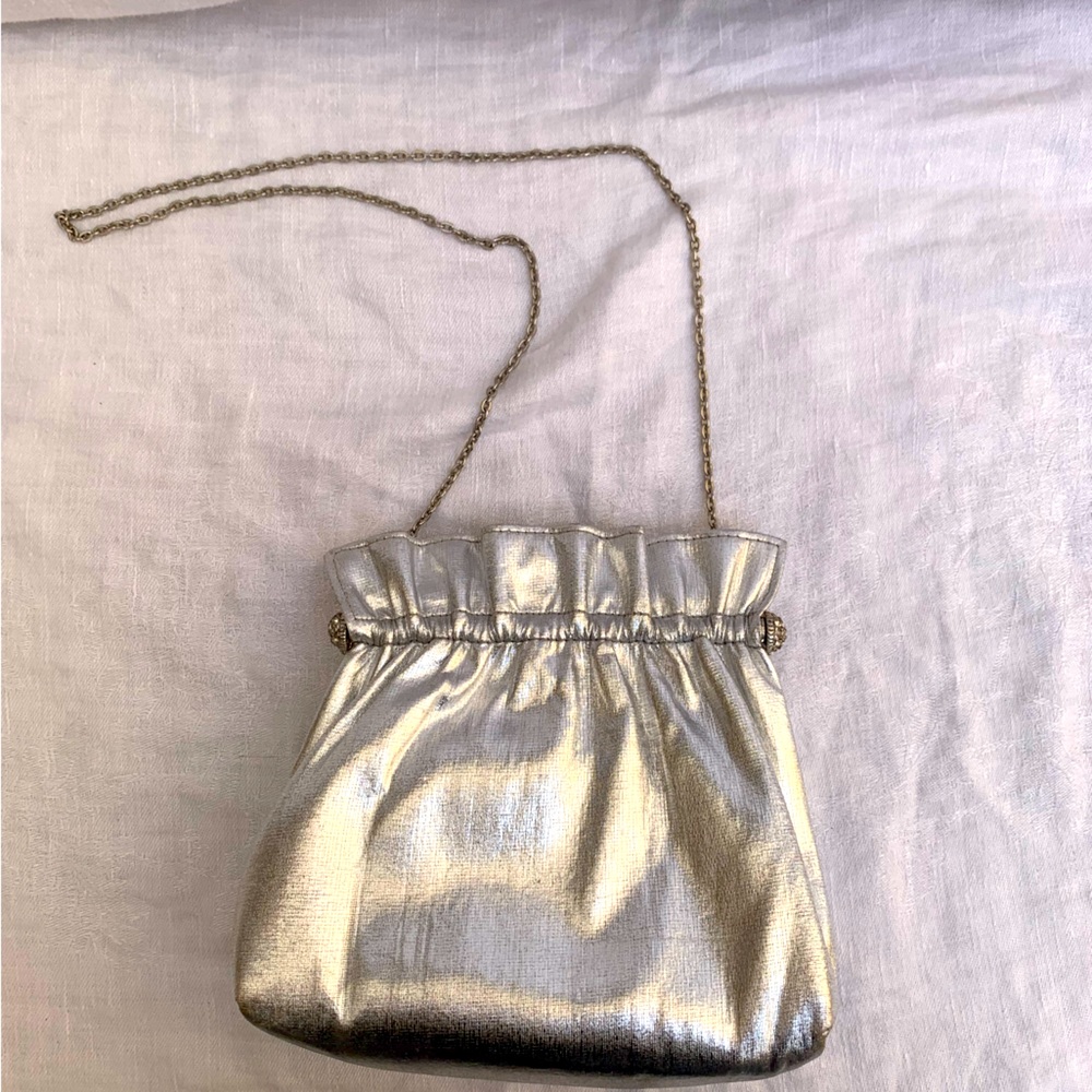 Vintage metallic silver purse